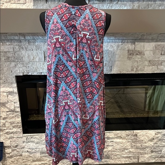 Cynthia Rowley Pink and Blue sleeveless summer swing dress Medium - Picture 7 of 10